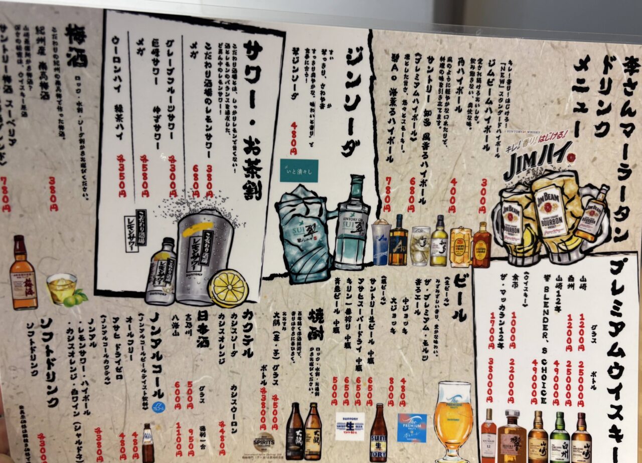 李さん麻辣湯メニュー